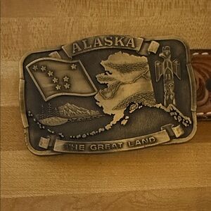 Alaska Themed Belt Buckle